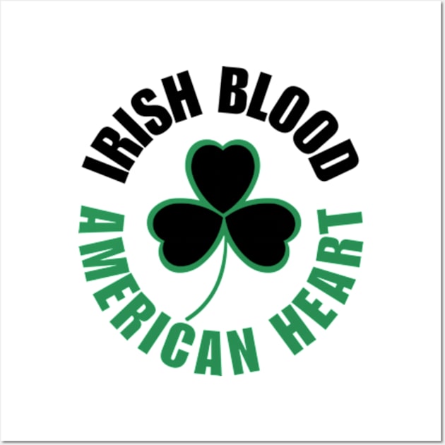 Irish Blood, American Heart Wall Art by Desert Owl Designs